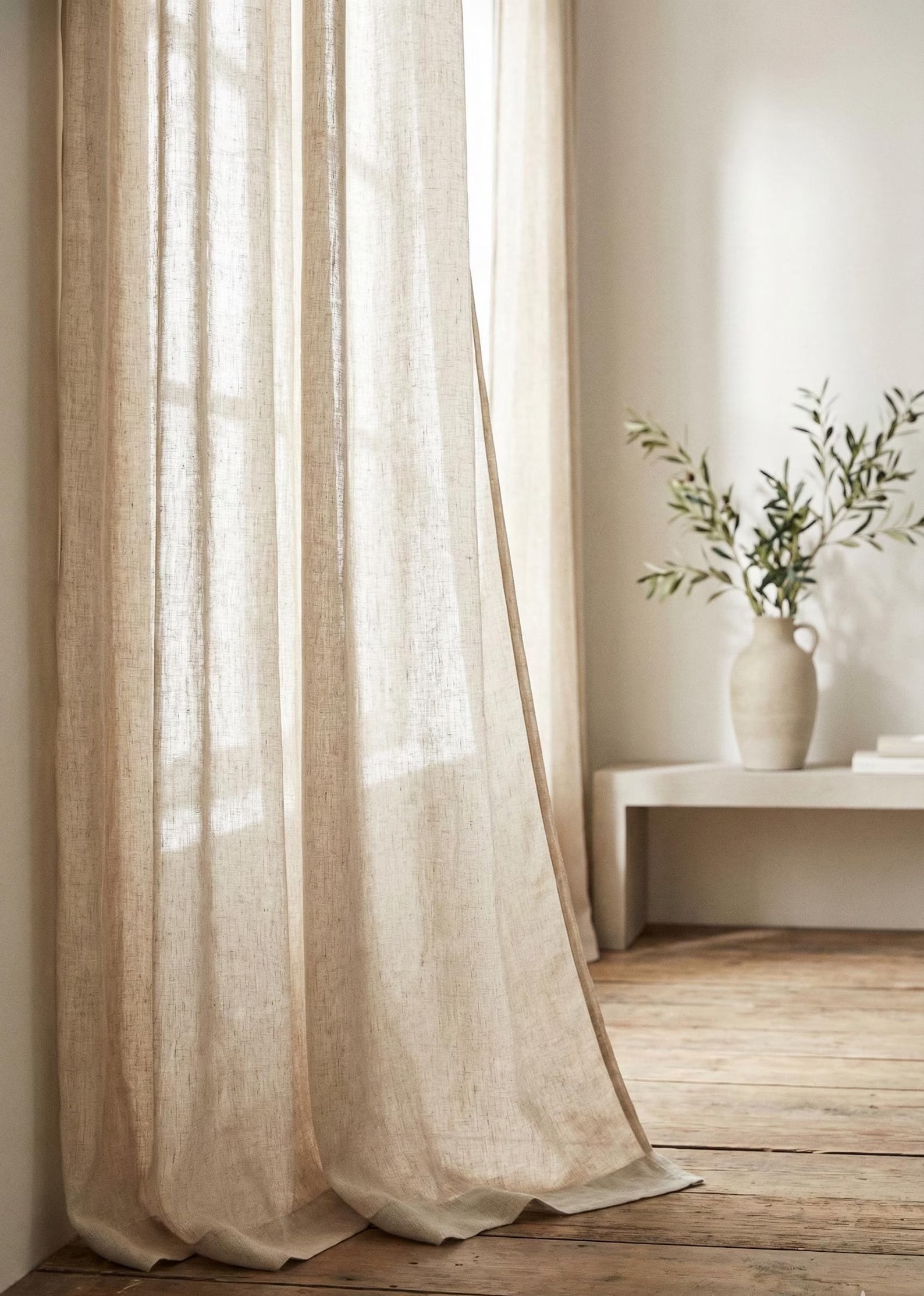 Extra Wide Linen Curtains